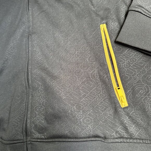 VTG Ecko Unltd Jacket Men XXL Black Yellow Rhino Full Zip Track Casual Spellout - Picture 3 of 9